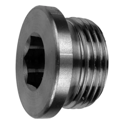 Пробка-заглушка М10х1 DIN 908 с внутренним шестигранником и фланцем